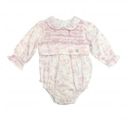Deolinda White And Pink Romper Deolinda White And Pink Romper