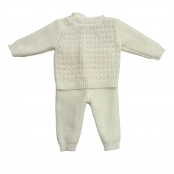 Little Nosh Cream Knitted Jumper and Trousers Little Nosh Cream Knitted Jumper and Trousers