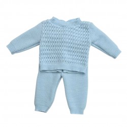 Little Nosh Blue Knitted Jumper and Trousers