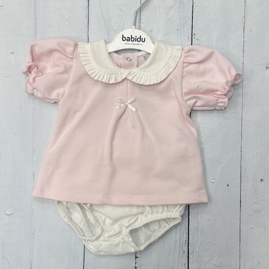 Pink and off white jam pant set Pink and off white jam pant set