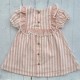Babidu dusky pink candy stripe older dress
