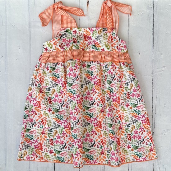 CALA Girl TWO PIECE ORANGE FLORAL DRESS 