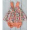 Cala Girl Two piece orange floral  dress with knickers