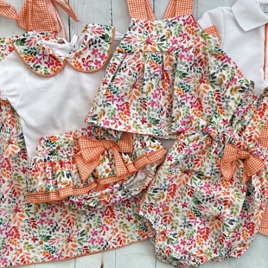 CALA Girl TWO PIECE ORANGE Jam pant set