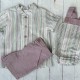 CALAMARO Boy PURPLE STRIPED ROMPER