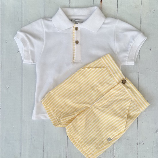 Calamaro yellow striped short set