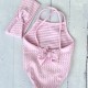 Calamaro pink gingham swimsuit with matching head band 