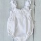 Calamaro Pink and white bow romper