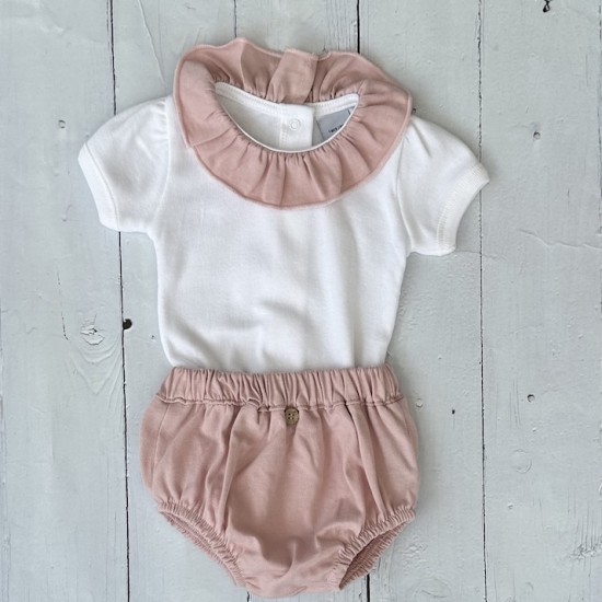 Babidu Rose ruffle jam pant suit