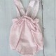 Calamaro pink bow back romper