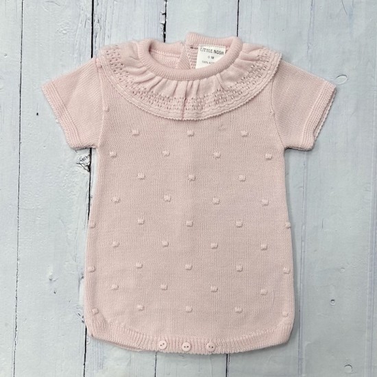 Baby pink knit romper Baby pink knit romper