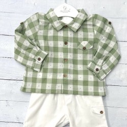 Deolinda green gingham boys set Deolinda green gingham boys set