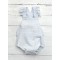 Lor miral blue Girl  gingham ruffle romper Lor miral blue Girl  gingham ruffle romper
