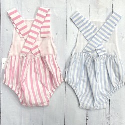 Lor Miral Girl candy stripe dungarees Lor Miral Girl candy stripe dungarees