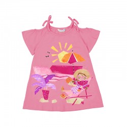 Mayoral Girl pink beach printed dress Mayoral Girl pink beach printed dress