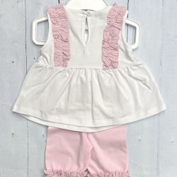 DEOLINDA Girl PINK AND WHITE LEGGING SET DEOLINDA Girl PINK AND WHITE LEGGING SET