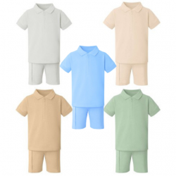 Boy Zip Neck Polo set Boy Zip Neck Polo set