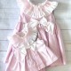 Pink and white smocked dress
