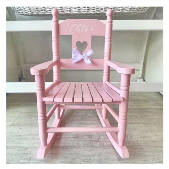 Pink Personalised Rocking Chair - DELIVERY INCLUDED