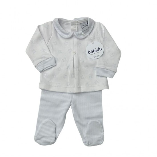 Babidu Boys Printed Top and Footed Leggings Set