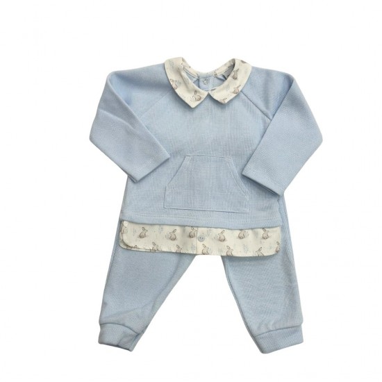 Babidu Boys Knitted Tracksuit With Rabbit Detail Babidu Boys Knitted Tracksuit With Rabbit Detail