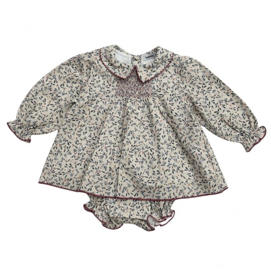 Babidu Mistletoe  print dress and brief set
