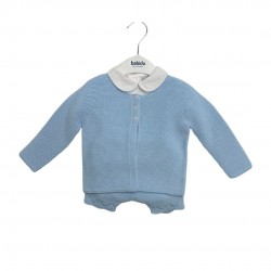 Babidu Boys Knitted 3 Piece  Blue Babidu Boys Knitted 3 Piece  Blue
