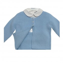 Babidu Boys Knitted 3 Piece  Blue Babidu Boys Knitted 3 Piece  Blue