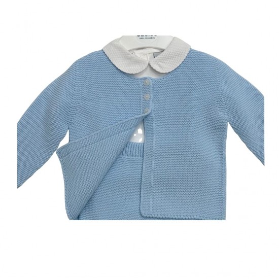 Babidu Boys Knitted 3 Piece Blue Babidu Boys Knitted 3 Piece Blue