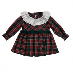 Calamaro Red and Green Tartan Jam Pant Set With Green PomPoms Calamaro Red and Green Tartan Jam Pant Set With Green PomPoms