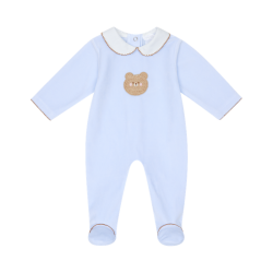 Deolinda BLUE TEDDY VELOUR BABYGROW Deolinda BLUE TEDDY VELOUR BABYGROW