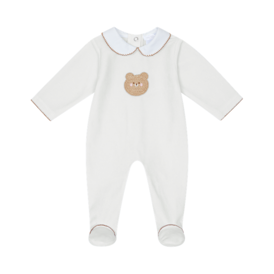 Deolinda Teddy velour babygrow