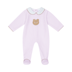 Deolinda Pink TEDDY VELOUR BABYGROW Deolinda Pink TEDDY VELOUR BABYGROW