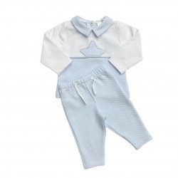 Deolinda blue quilted star trouser set  Deolinda blue quilted star trouser set