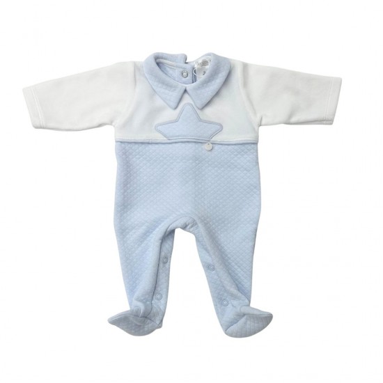 Deolinda blue quilted star babygrow