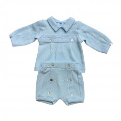 Mintini Blue Collared Jam Pant Set Mintini Blue Collared Jam Pant Set