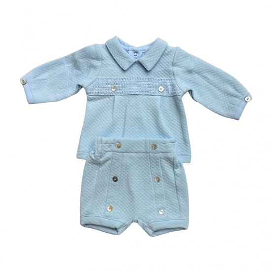 Mintini Blue Collared Jam Pant Set