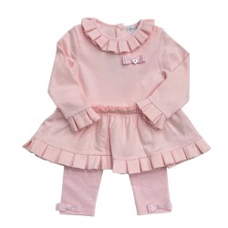 Mintini Pink Long Sleeved Legging Set with Bow Mintini Pink Long Sleeved Legging Set with Bow