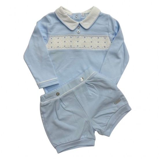 Mintini Baby Baby blue top and short set