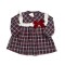 Calamaro Red and Blue Tartan Dress With Red Bow