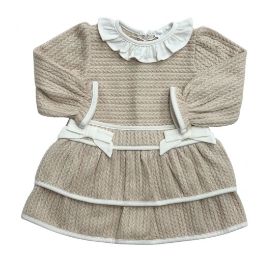 Deolinda beige cable knit dress