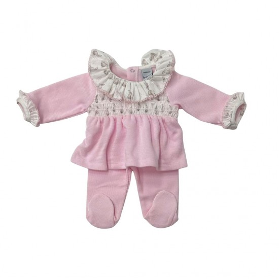 Babidu Girls Knitted Footed Legging Set With Rabbit Detail