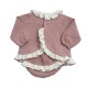 Calamaro Pink Ribbed Smock Dress with Knickers