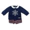 Calamaro Boys Navy Snowflake Jumper and Tartan Shorts Calamaro Boys Navy Snowflake Jumper and Tartan Shorts
