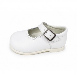 Andanines White Mary Jane Shoes
