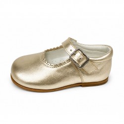 Andanines Pearl Champagne Mary Jane Shoes
