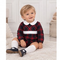 Rapfie boy tartan romper