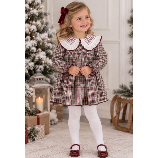 Rapife brown checked dress - younger girl style