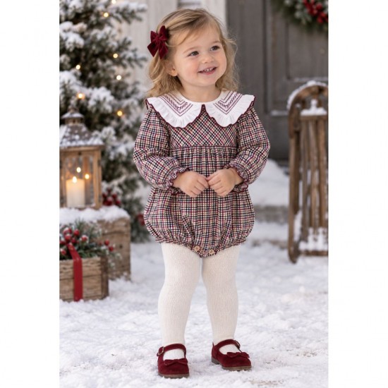 Rapife brown checked romper