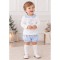 Rapife White And Blue Top And Jam Pants Set